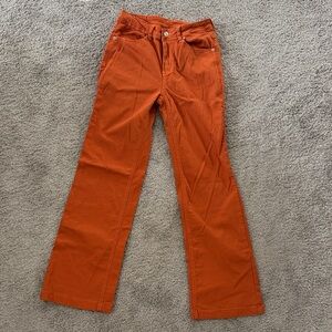 Orange Flared Pants